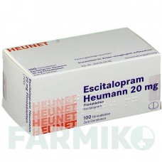 ЕСЦИТАЛОПРАМ (ESCITALOPRAM) 20 мг таблетки 100 шт - Есциталопрам HEUNET PHARMA