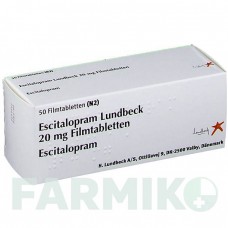 ЭСЦИТАЛОПРАМ (ESCITALOPRAM) 20 мг таблетки 50 шт - Эсциталопрам LUNDBECK