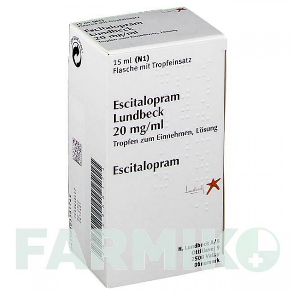 ЭСЦИТАЛОПРАМ (ESCITALOPRAM) 20 мг/мл капли 15 мл - Эсциталопрам LUNDBECK