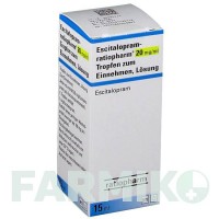ЭСЦИТАЛОПРАМ (ESCITALOPRAM) 20 мг/мл капли 15 мл - Эсциталопрам RATIOPHARM