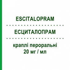 ЕСЦИТАЛОПРАМ (ESCITALOPRAM) 20 мг/мл краплі пероральні 15 мл - Есциталопрам ZENTIVA