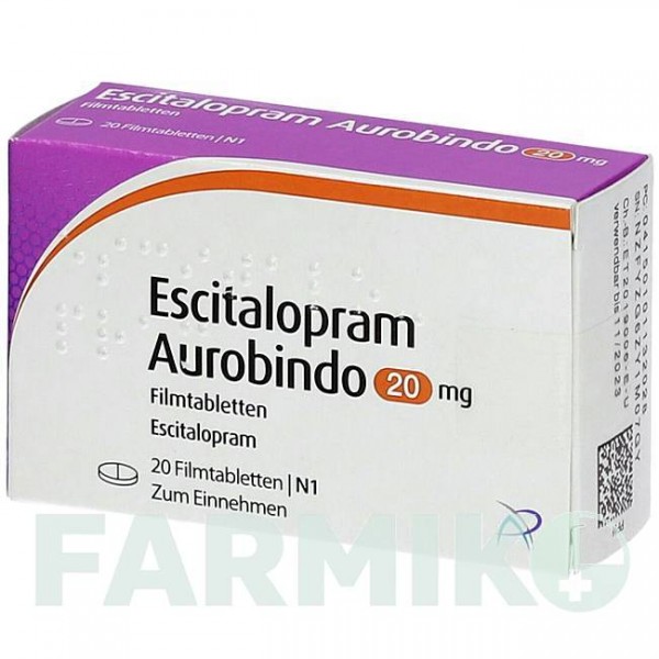 ЭСЦИТАЛОПРАМ (ESCITALOPRAM) 20 мг таблетки 20 шт - Эсциталопрам PUREN PHARMA