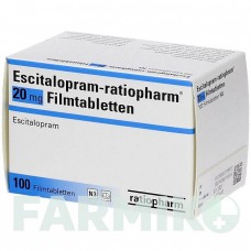 ЕСЦИТАЛОПРАМ (ESCITALOPRAM) 20 мг таблетки 20 шт - Есциталопрам RATIOPHARM