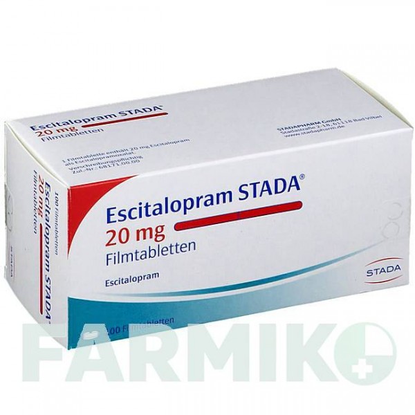 ЭСЦИТАЛОПРАМ (ESCITALOPRAM) 20 мг таблетки 100 шт - Эсциталопрам STADAPHARM