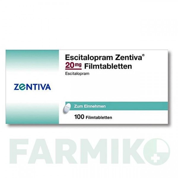 ЕСЦИТАЛОПРАМ (ESCITALOPRAM) 20 мг таблетки 20 шт - Есциталопрам ZENTIVA