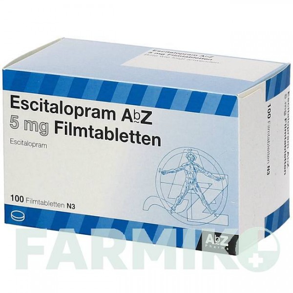ЕСЦИТАЛОПРАМ (ESCITALOPRAM) 5 мг таблетки 100 шт - Есциталопрам ABZ PHARMA