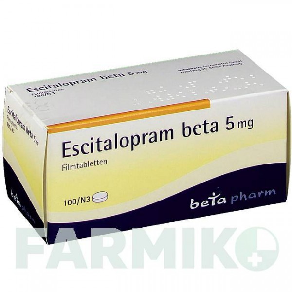 ЭСЦИТАЛОПРАМ (ESCITALOPRAM) 5 мг таблетки 100 шт - Эсциталопрам BETAPHARM