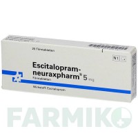 ЕСЦИТАЛОПРАМ (ESCITALOPRAM) 5 мг таблетки 20 шт - Есциталопрам NEURAXPHARM