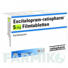 ЕСЦИТАЛОПРАМ (ESCITALOPRAM) 5 мг таблетки 50 шт - Есциталопрам RATIOPHARM