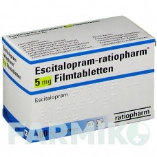 ЕСЦИТАЛОПРАМ (ESCITALOPRAM) 5 мг таблетки 100 шт - Есциталопрам RATIOPHARM