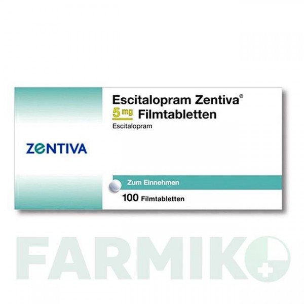 ЕСЦИТАЛОПРАМ (ESCITALOPRAM) 5 мг таблетки 100 шт - Есциталопрам ZENTIVA