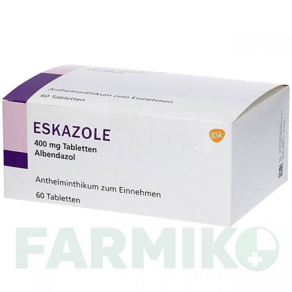 ЭСКАЗОЛ (ESKAZOLE) 400 мг таблетки 60 шт - Альбендазол ORIFARM