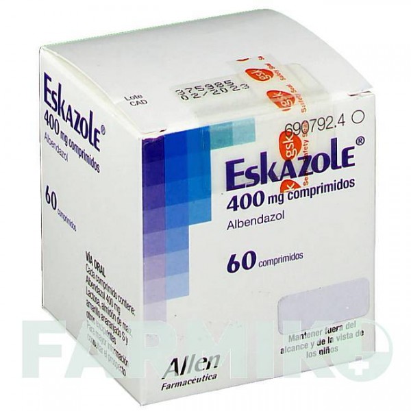 ЭСКАЗОЛ (ESKAZOLE) таблетки 60 шт - Альбендазол AXICORP PHARMA
