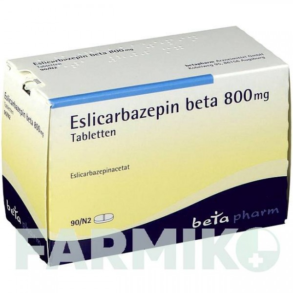 ЕСЛІКАРБАЗЕПІН (ESLICARBAZEPIN) 800 мг таблетки 90 шт - Еслікарбазепін BETAPHARM