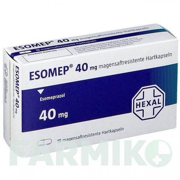 ЕЗОМЕП (ESOMEP) 40 мг капсули 15 шт - Езомепразол HEXAL