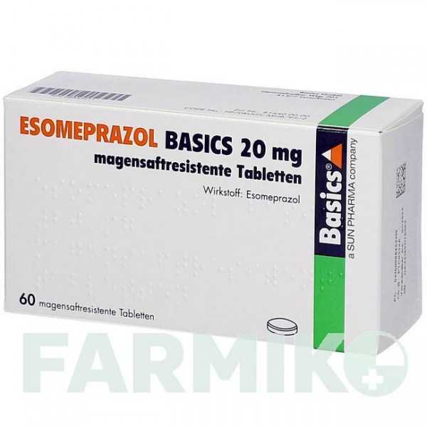 ЭЗОМЕПРАЗОЛ (ESOMEPRAZOL) 20 мг таблетки 60 шт - Эзомепразол BASICS
