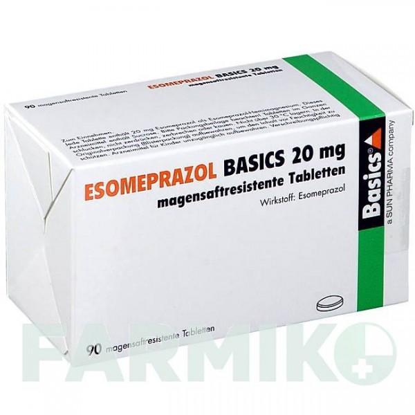 ЭЗОМЕПРАЗОЛ (ESOMEPRAZOL) 20 мг таблетки 90 шт - Эзомепразол BASICS