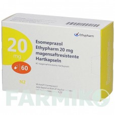 ЭЗОМЕПРАЗОЛ (ESOMEPRAZOL) 20 мг капсулы 60 шт - Эзомепразол ETHYPHARM