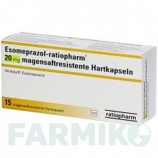 ЭЗОМЕПРАЗОЛ (ESOMEPRAZOL) 20 мг капсулы 15 шт - Эзомепразол RATIOPHARM