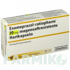 ЭЗОМЕПРАЗОЛ (ESOMEPRAZOL) 20 мг капсулы 30 шт - Эзомепразол RATIOPHARM