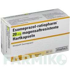 ЭЗОМЕПРАЗОЛ (ESOMEPRAZOL) 20 мг капсулы 60 шт - Эзомепразол RATIOPHARM