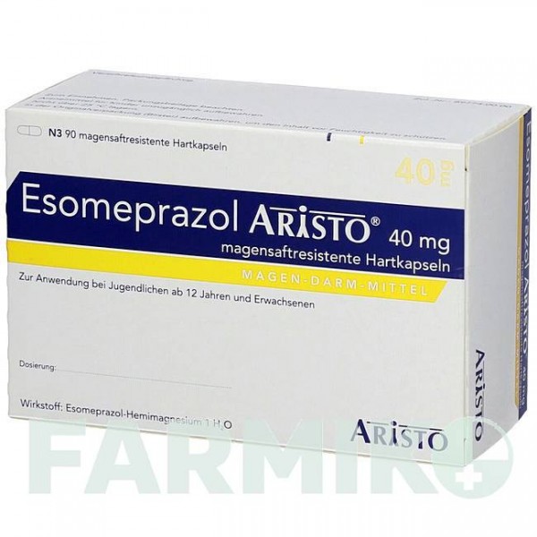 ЕЗОМЕПРАЗОЛ (ESOMEPRAZOL) 40 мг капсули 90 шт - Езомепразол ARISTO PHARMA