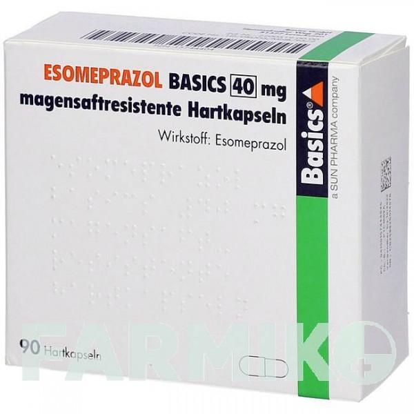 ЕЗОМЕПРАЗОЛ (ESOMEPRAZOL) 40 мг капсули 90 шт - Езомепразол BASICS
