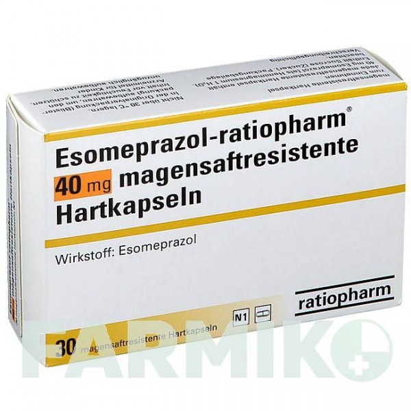 ЭЗОМЕПРАЗОЛ (ESOMEPRAZOL) 40 мг капсулы 30 шт - Эзомепразол RATIOPHARM