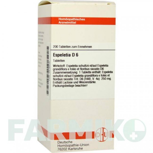 ЭСПЕЛЕТИЯ (ESPELETIA) D 6 таблетки 200 шт - Гомеопатия DHU