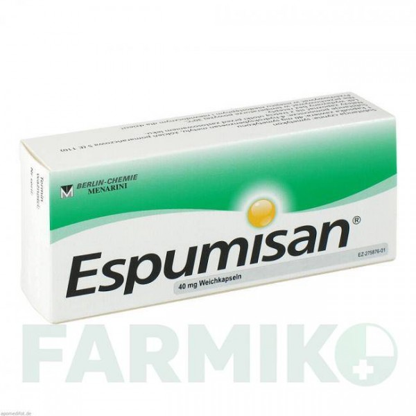 ЕСПУМІЗАН (ESPUMISAN) 40 мг капсули 100 шт - Силікон EURIMPHARM