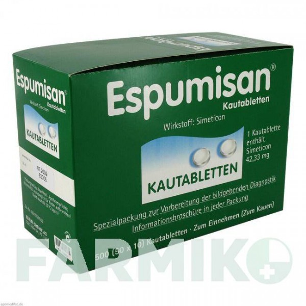 ЭСПУМИЗАН (ESPUMISAN) таблетки 50x10 шт - Силикон BERLIN-CHEMIE