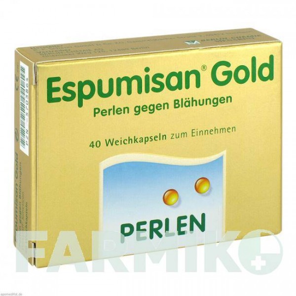 ЭСПУМИЗАН (ESPUMISAN) капсулы 40 шт - Силикон BERLIN-CHEMIE