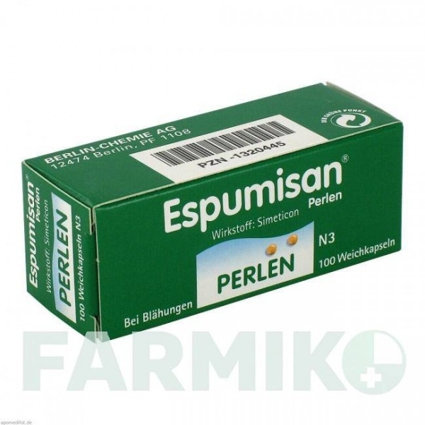 ЭСПУМИЗАН (ESPUMISAN) капсулы 100 шт - Силикон BERLIN-CHEMIE