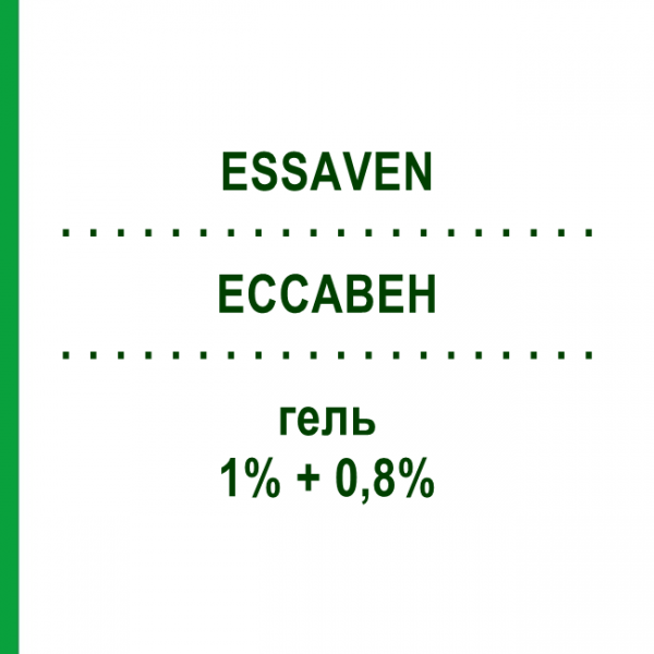 ЭССАВЕН (ESSAVEN) 1% + 0,8% гель 80 г - Активные вещества VEMEDIA