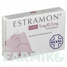 ЕСТРАМОН (ESTRAMON) 1 мг/0,5 мг таблетки 28 шт - Норетистерон, Естроген HEXAL