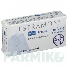 ЕСТРАМОН (ESTRAMON) 1 мг/2 мг таблетки 3x28 шт - Дієногест, Естроген HEXAL