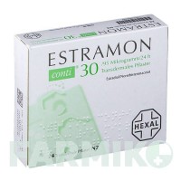 ЭСТРАМОН (ESTRAMON) 30/95 мкг/24 ч пластырь 24 шт - Норэтистерон, Эстроген HEXAL