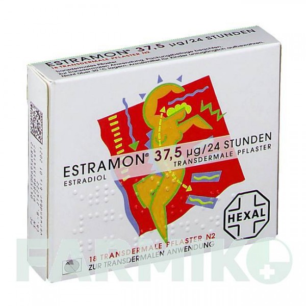 ЕСТРАМОН (ESTRAMON) 37,5 мкг/24 год пластир 18 шт - Естрадіол HEXAL