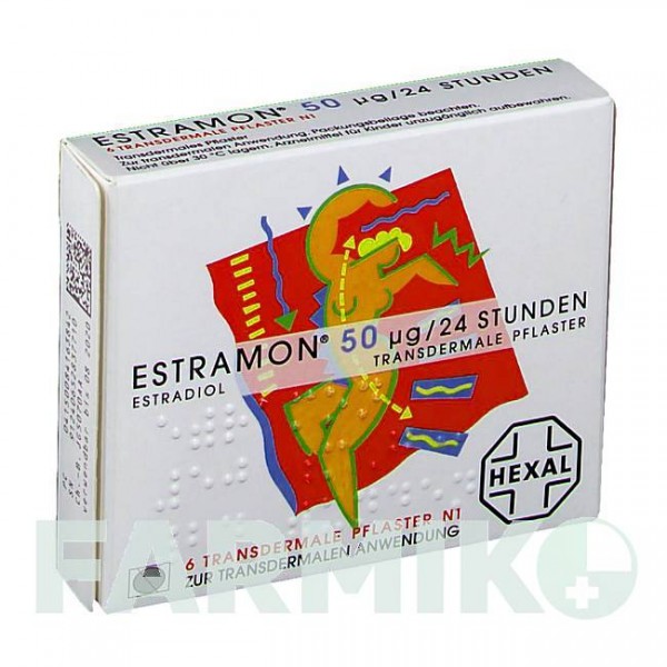 ЕСТРАМОН (ESTRAMON) 50 мкг/24 год пластир 6 шт - Естрадіол HEXAL