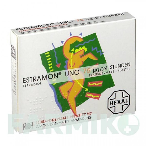 ЕСТРАМОН (ESTRAMON) 75 мкг/24 год пластир 12 шт - Естрадіол HEXAL