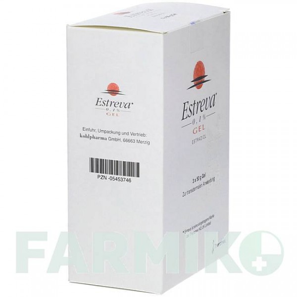 ЕСТРЕВА (ESTREVA) 0,1% гель 150 г - Естрадіол KOHLPHARMA