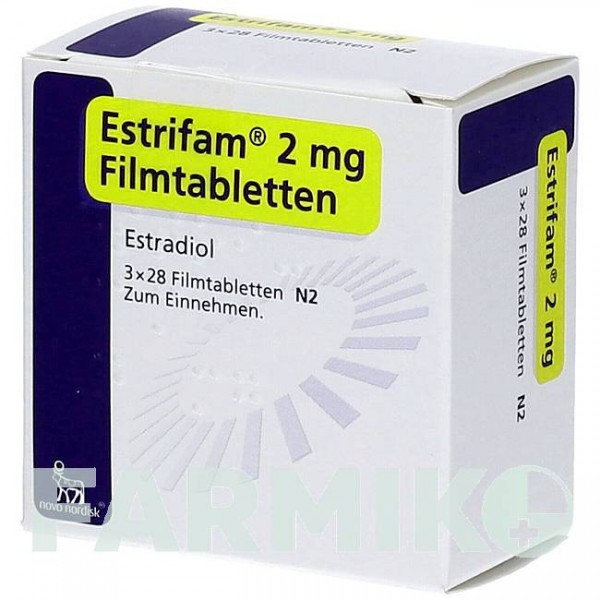 ЭСТРИФАМ (ESTRIFAM) 2 мг таблетки 3x28 шт - Эстрадиол NOVO NORDISK