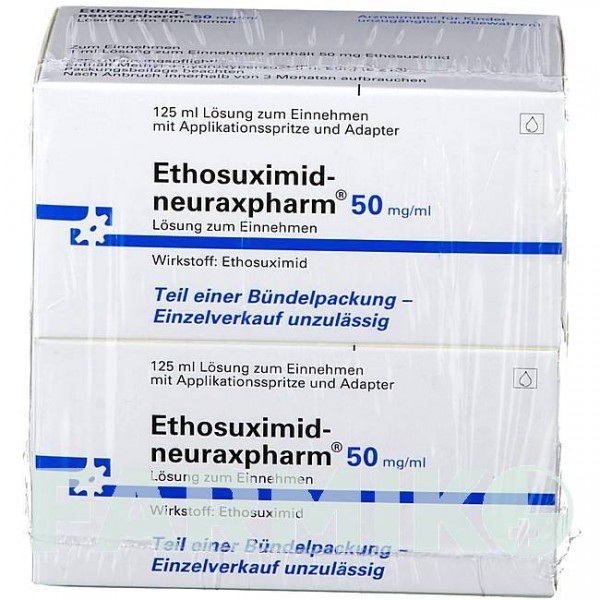 ЭТОСУКСИМИД (ETHOSUXIMID) 50 мг/мл раствор 2x125 мл - Этосуксимид NEURAXPHARM