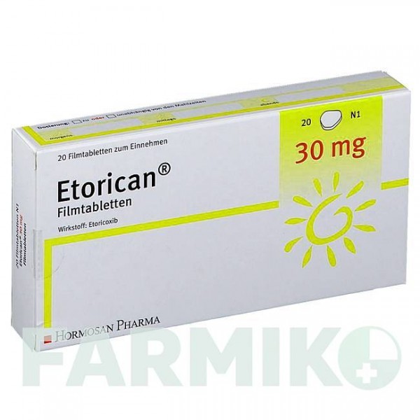 ЭТОРИКАН (ETORICAN) 30 мг таблетки 20 шт - Эторикоксиб HORMOSAN PHARMA