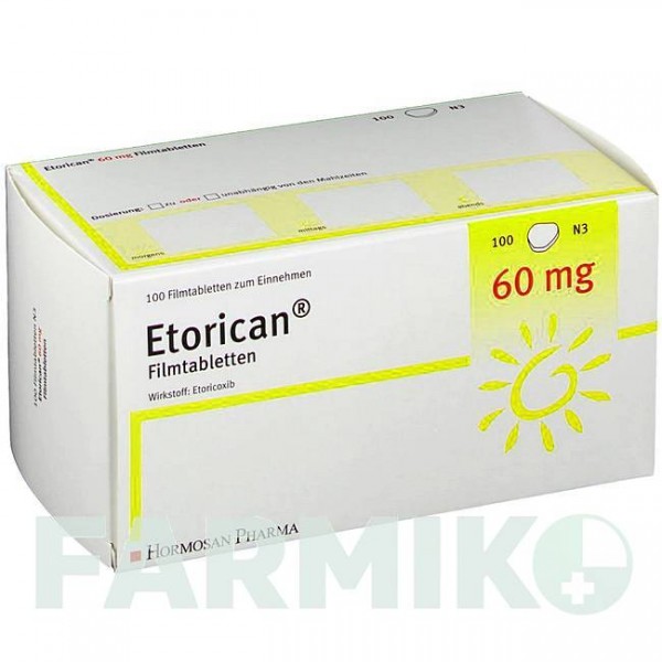 ЕТОРИКАН (ETORICAN) 60 мг таблетки 100 шт - Еторикоксиб HORMOSAN PHARMA