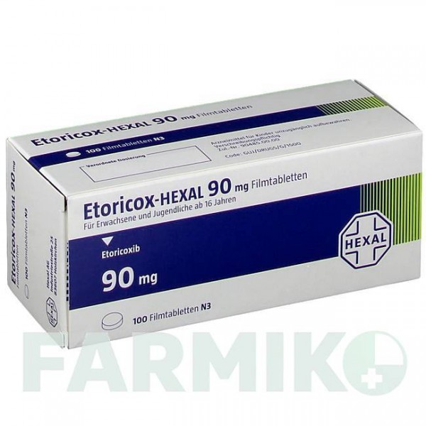 ЕТОРИКОКС (ETORICOX) 90 мг таблетки 100 шт - Еторикоксиб HEXAL