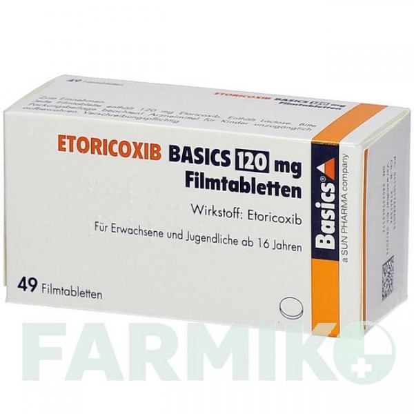 ЕТОРИКОКСИБ (ETORICOXIB) 120 мг таблетки 28 шт - Еторикоксиб BASICS
