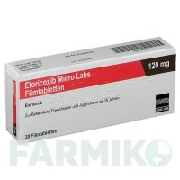 ЕТОРИКОКСИБ (ETORICOXIB) 120 мг таблетки 20 шт - Еторикоксиб MICRO LABS
