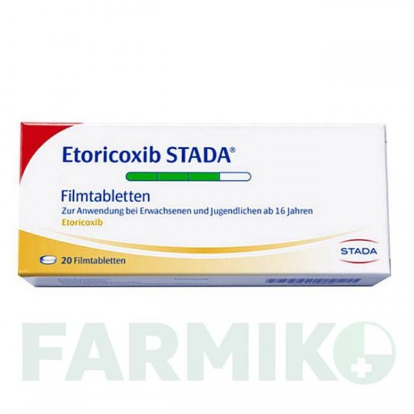 ЭТОРИКОКСИБ (ETORICOXIB) 120 мг таблетки 20 шт - Эторикоксиб STADAPHARM