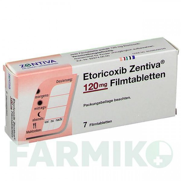 ЭТОРИКОКСИБ (ETORICOXIB) 120 мг таблетки 7 шт - Эторикоксиб ZENTIVA